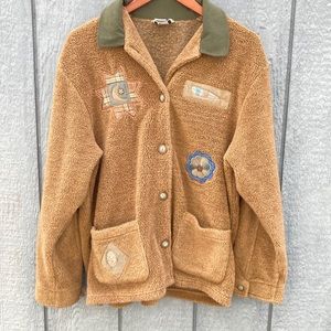 Vintage Teddi Plush Button Front Jacket